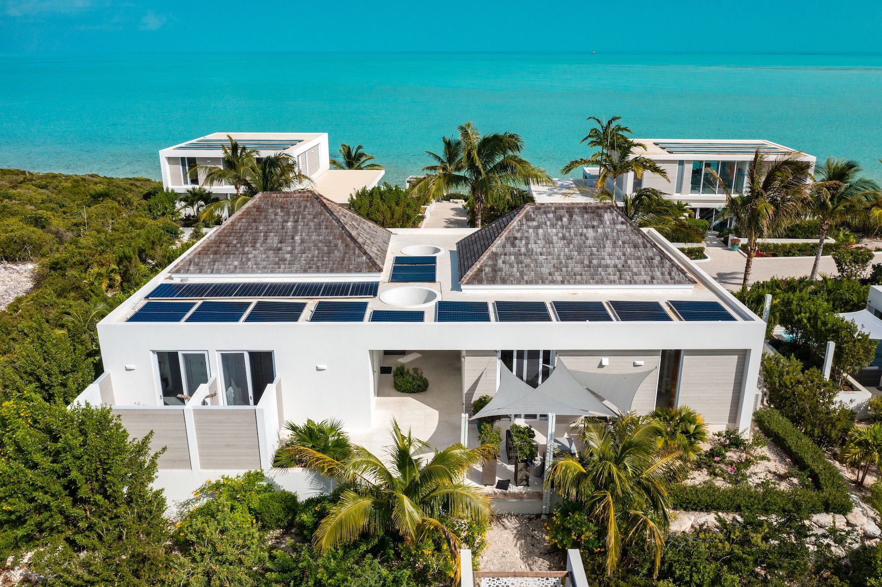 Blue villa photo.
